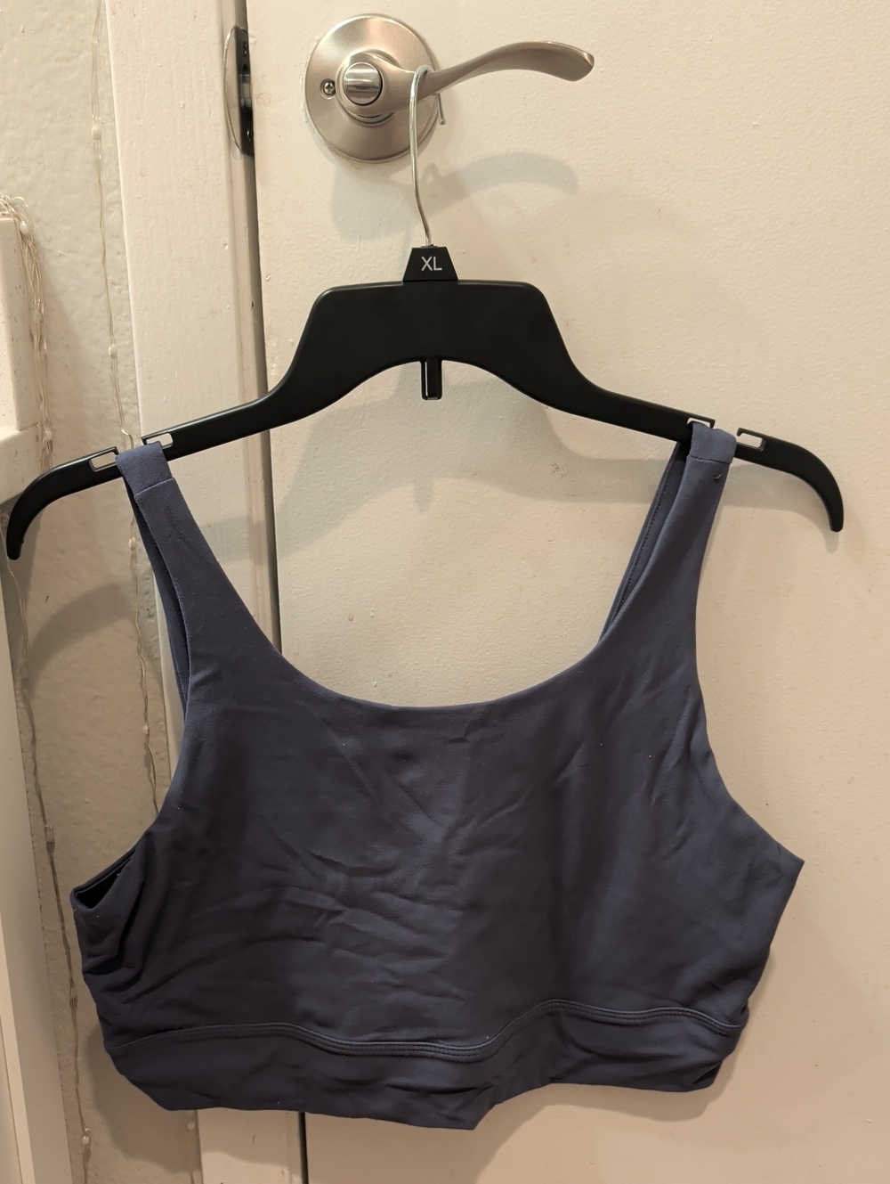 Nike Yoga Luxe Slate Blue Crop Tank